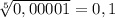 \sqrt[5]{0,00001} =0,1