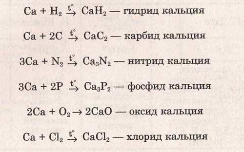 Напишите всех бинарных соединений кальция