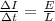 \frac{ \Delta I}{\Delta t} = \frac{E}{L}