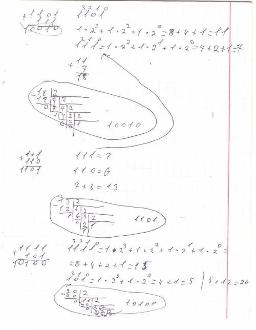 Заранее ! выполните сложение двоичных чисел, затем проверьте результат. переведите исходные данные в