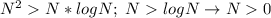 N^2N*logN; \ NlogN \to N0