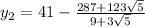 y_2=41-\frac{287+123\sqrt5}{9+3\sqrt5}