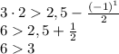 3\cdot22,5-\frac{(-1)^1}2\\62,5+\frac12\\63