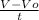 \frac{V-Vo}{t}