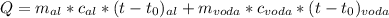 Q= m_{al}*c_{al}*(t-t_{0})_{al}+m_{voda}*c_{voda}*(t-t_{0})_{voda}