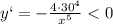 y`=-\frac{4\cdot30^4}{x^5}