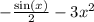 - \frac{ \sin(x) }{2} - 3 {x}^{2}