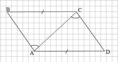Вчетырехугольнике abcd bc=ad и bc//ad;
