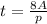 t= \frac{8A}{p}