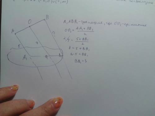 Через концы отрезка ав и его середину о проведены параллельные прямые, пересекающие некоторою плоско