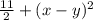 \frac{11}{2}+(x-y)^2