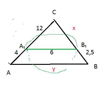 Плоскость, параллельная стороне ab треугольник abc, пересекает стороны ac и bc в точках a1 и b1 соот