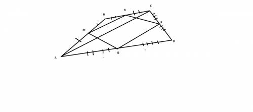 Пусть а1,а2,а3,а4,а5,а6-середины последовательных сторон шестиугольника,а1а2а3м и а4а5а6н-параллелог