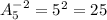 A_5^{-2}=5^2=25