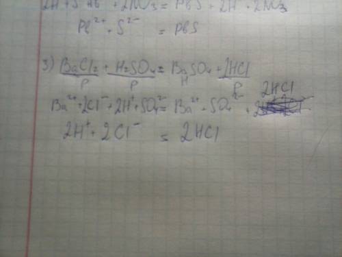 Закончите уравнение ,напишите полное и сокр-е ионное уравнение: 1cuso4+naoh 2 h2s+pb(no3)2 3 bacl2+h