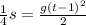 \frac{1}{4} s= \frac{g(t-1)^2}{2}