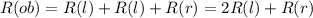 R(ob)=R(l)+R(l)+R(r)=2R(l)+R(r)