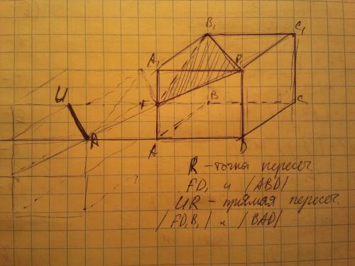 Точка f- середина ребра аа1 параллелепипеда авсda1b1c1d1. а)постройте точку пересечения прямой fd1 с