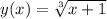 y(x)=\sqrt[3]{x+1}