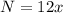 &#10; N=12x\\&#10;&#10; &#10;