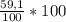 \frac{59,1}{100} * 100