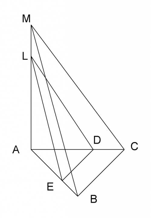 Втреугольной пирамиде мавс основанием является правильный треугольник авс, ребро ма перпендикулярно