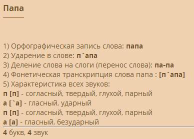 Сделать фонетический разбор слова : сестра бабушка брат мама папа