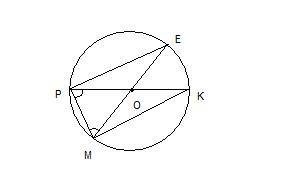 Me и рк являются диаметром окружности с серидиной о.докажите что а) угол емр равен углу мрк б) мк =р