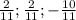 \frac{2}{11};\frac{2}{11};-\frac{10}{11}