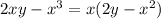 2xy- x^{3}=x(2y- x^{2})