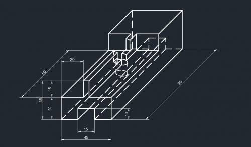 Эскиз детали по описанию деталь призматической формы габаритные размеры 90 длина 45 ширина 35 высота