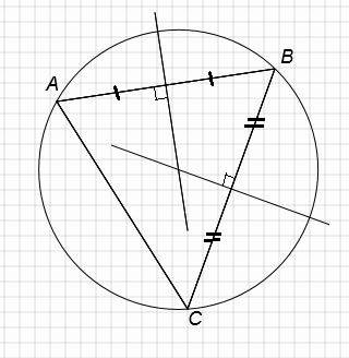 Дан треугольник. постройте окружность : а)вписанную в него: б) описанную около него : в) вневписанну