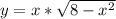 y=x* \sqrt{8- x^{2}}