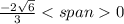 \frac{-2 \sqrt{6} }{3}0