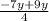 \frac{-7y+9y}{4}