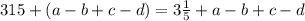 3\feac{1}{5}+(a-b+c-d)=3\frac{1}{5}+a-b+c-d