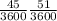 \frac{45}{3600} \frac{51}{3600}