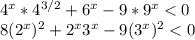 4^x*4^{3/2}+6^x-9*9^x