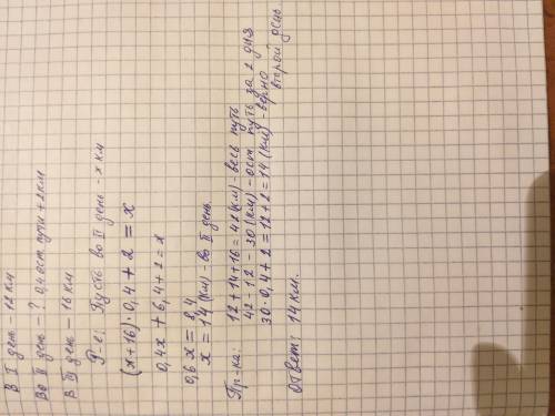 Впервый день туристы км, во второй - 0,4 оставшегося пути и ещё 2 км, а в третий - последние 16 км.