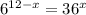 6^{12-x}=36^x