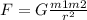 F=G \frac{m1m2}{r^2}