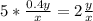 5* \frac{0.4y}{x} =2 \frac{y}{x}