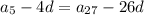 a_{5}-4d=a_{27}-26d