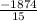 \frac{-1874}{15}