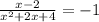 \frac{x-2}{ x^{2} +2x+4}=-1