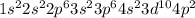 1s ^{2} 2s ^{2}2p ^{6} 3s ^{2}3p ^{6}4s ^{2}3d ^{10}4p ^{2}