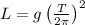 L=g\left( \frac{T}{2 \pi } \right)^2