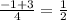 \frac{-1+3}{4} = \frac{1}{2}