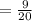 = \frac{9}{20}