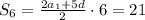 S_6= \frac{2a_1+5d}{2} \cdot6=21